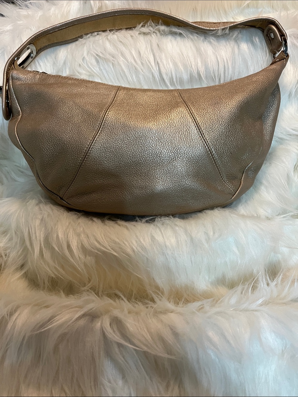 The Sak Metallic Taupe Shoulder Hobo